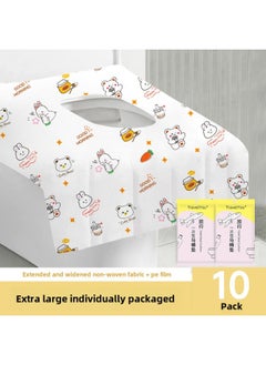 Generic Hotel Disposable Bed Sheet Four-piece Quilt Cover Pillowcase Increased Thickening Household Travel Suit Supplies A Batch-Color:Disposable Toilet Seat  - Image 1