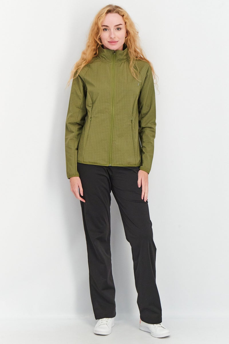 Hurley Women Sportswear Fit Long Sleeve Training Jacket, Olive - Image 2