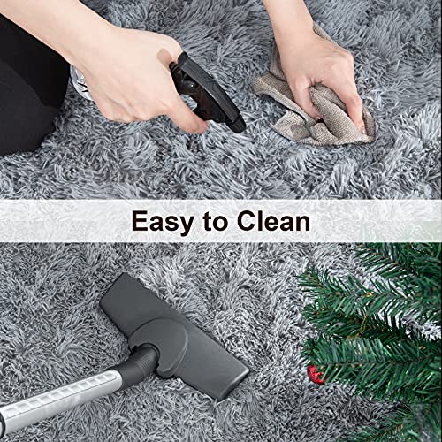 TWINNIS Super Soft Shaggy Rugs Fluffy Carpets, 6x9 Feet, Indoor Modern Plush Area Rugs for Living Room Bedroom Kids Room Nursery Home Decor, Upgrade Anti-Skid Rectangular Fuzzy Rug, Grey - Image 5