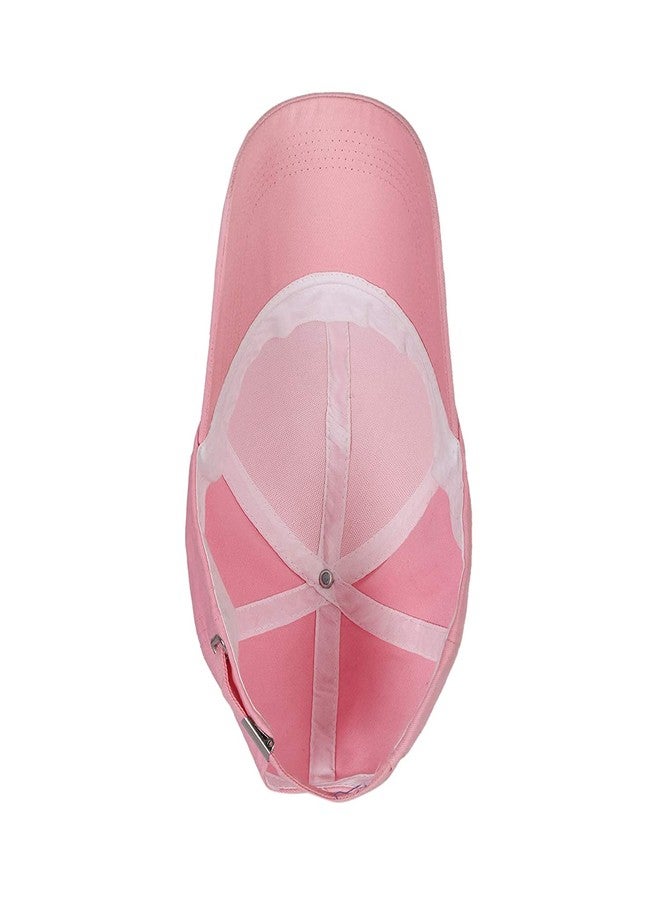 FASHOLIC Cotton Pink Plain Baseball Cap for Men Women Free Size with Adjustable Strap Stretchable Stylish Cap & Hat Pink (Pink) - Image 5