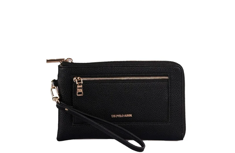 U.S. Polo Assn. Women's Wallet, Women's Purse, Leather with Card Holder Long Wallet for Women with Magnetic and Zip Closure | Ladies Wallet Card Holder Purse | Slim Women's Wallet for Daily Use, Office, Travel, and Gifting
