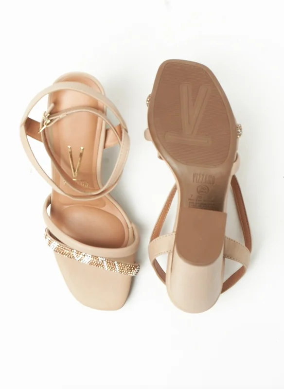 VIZZANO Block Heel Sandals for Women – Stylish Ladies Heels Sandals for Everyday Wear