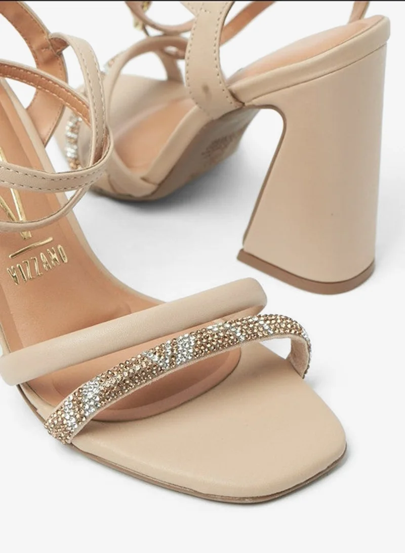 VIZZANO Block Heel Sandals for Women – Stylish Ladies Heels Sandals for Everyday Wear