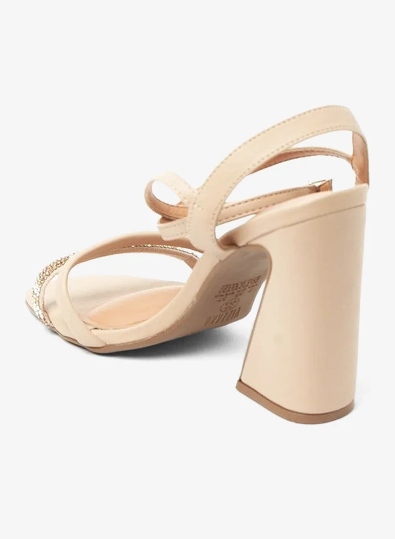 VIZZANO Block Heel Sandals for Women – Stylish Ladies Heels Sandals for Everyday Wear