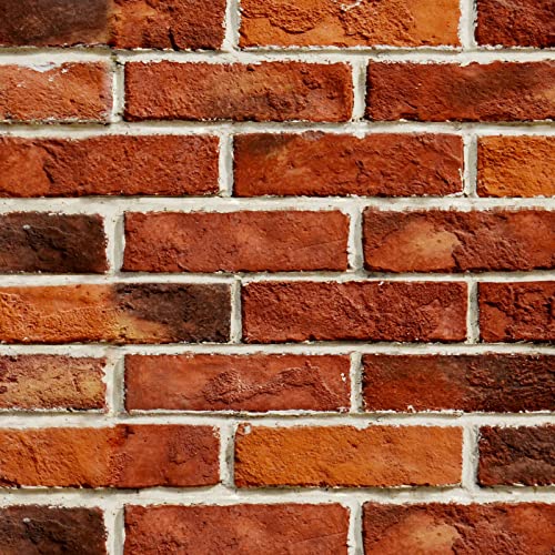Abyssaly Brick Wallpaper Peel and Stick Red Brick Wall Paper for Bedroom 17.7” x 511.8” Vintage Faux Brick Contact Paper for Fireplace Kitchen Backsplash Accent Wall Home Decorations Wallpaper - Image 1