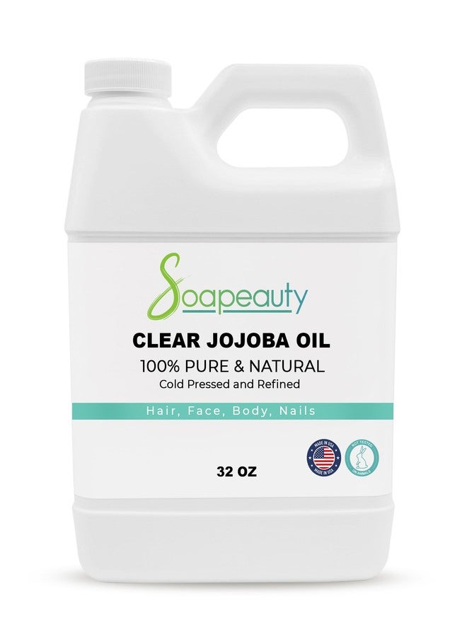 Soapeauty Clear Jojoba Oil | 100% Pure & Natural | Refined, Cold Pressed, Hexane Free | Moisturizing Oil for Skin, Face, Hair & Nails | 32 fl oz - Image 1