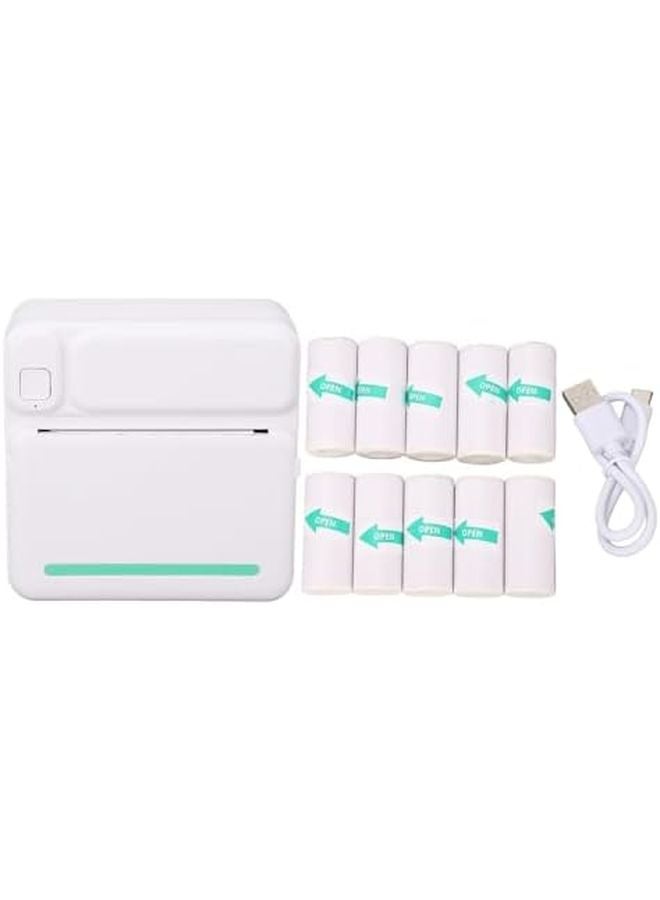 Portable Wireless Thermal Printer for Android iOS BT Inkless Black White 1200mAh - Image 2