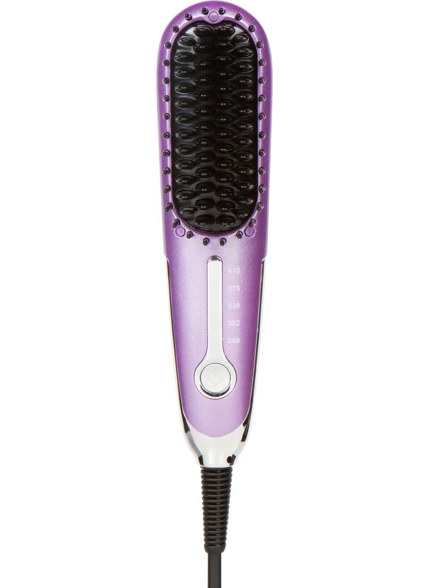 Head Kandy Head Kandy Side Kick | Travel Side Hair Straightener Brush | Compact Design| Great for Short Hair, Bangs, Touch Ups | Lavender 