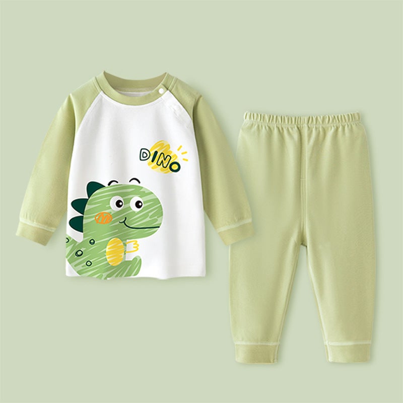 Baby''s Cotton Split Long Sleeve suit Children''s Autumn Clothes Long Trousers Clothes for Boys and Babies Warm Base Spring Autumn Winter Clothes for Women - Image 1