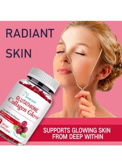 NATURE GLOW Collagen Glow Anti Aging Skin Whitening Vitamins Cranberry flavor  - Image 2