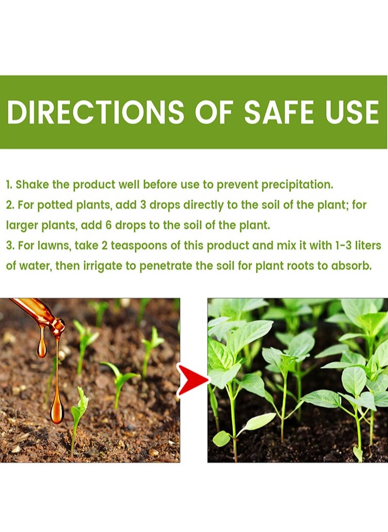 MOONSPRY 2 Pieces Plant Nutrient Supplement，Plant Growth Vitality Supplement，Garden Flower Nutrients，Root Strengthening Formula，Succulents，Indoor And Outdoor Growth Promoter（30ml+30ml）  - Image 3