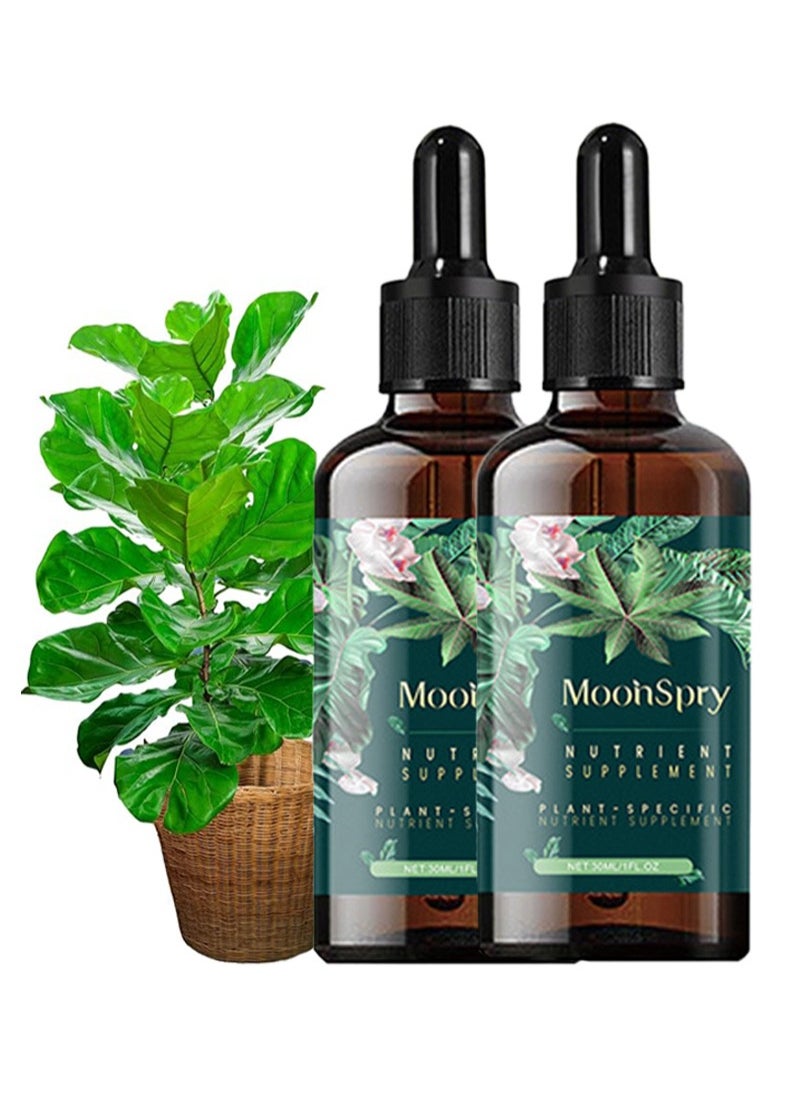 MOONSPRY 2 Pieces Plant Nutrient Supplement，Plant Growth Vitality Supplement，Garden Flower Nutrients，Root Strengthening Formula，Succulents，Indoor And Outdoor Growth Promoter（30ml+30ml）  - Image 1