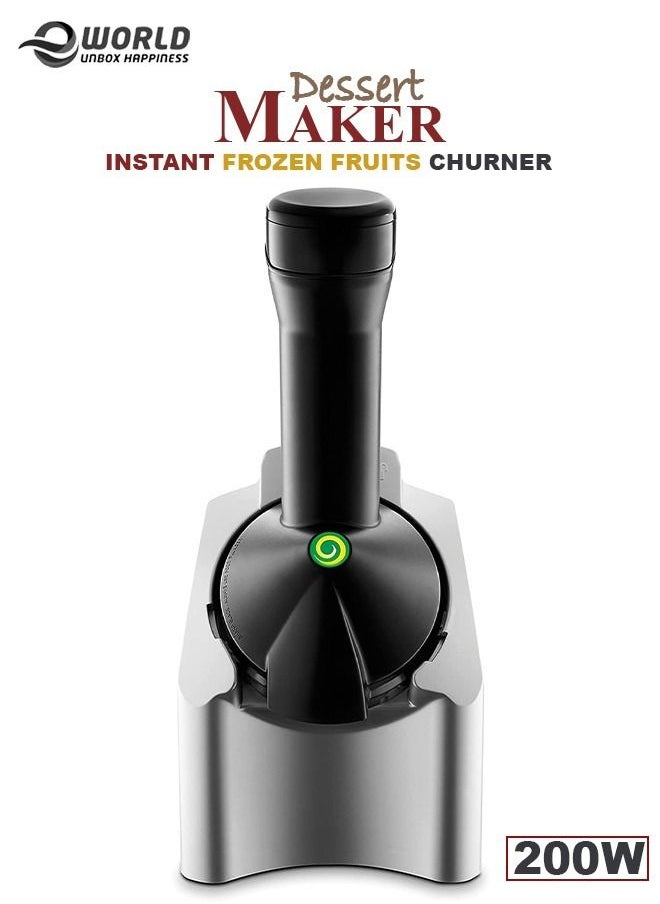 Eworld - Premium Dessert Maker Instant Frozen Fruits Churning Machine Fast and Easy Delicious Ice Cream Soft fruits Serve Making Device 200W - Image 1