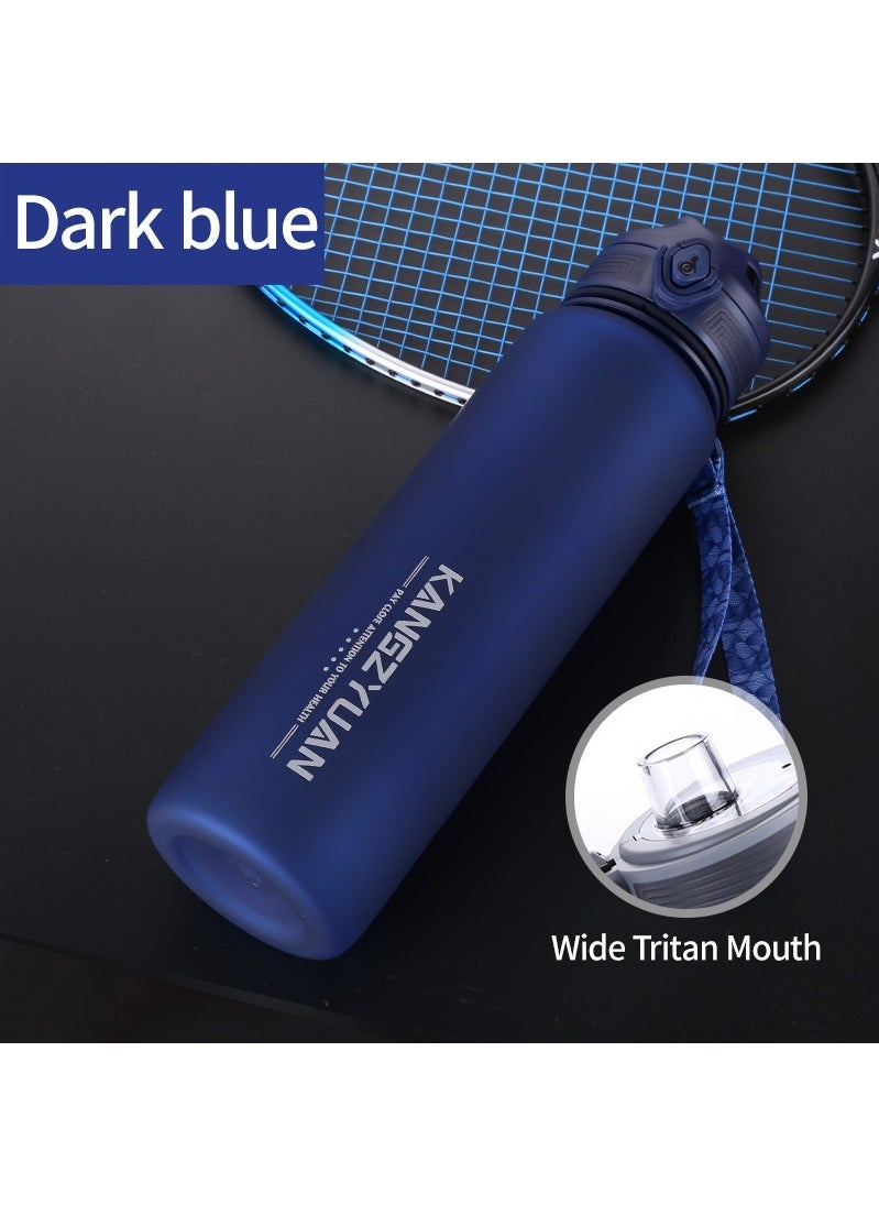 KANGZYUAN Sports Water Bottle BPA Free Protein Shaker Outdoor Travel Portable Leakproof Drink Bottle 1000ml Blue  - Image 3