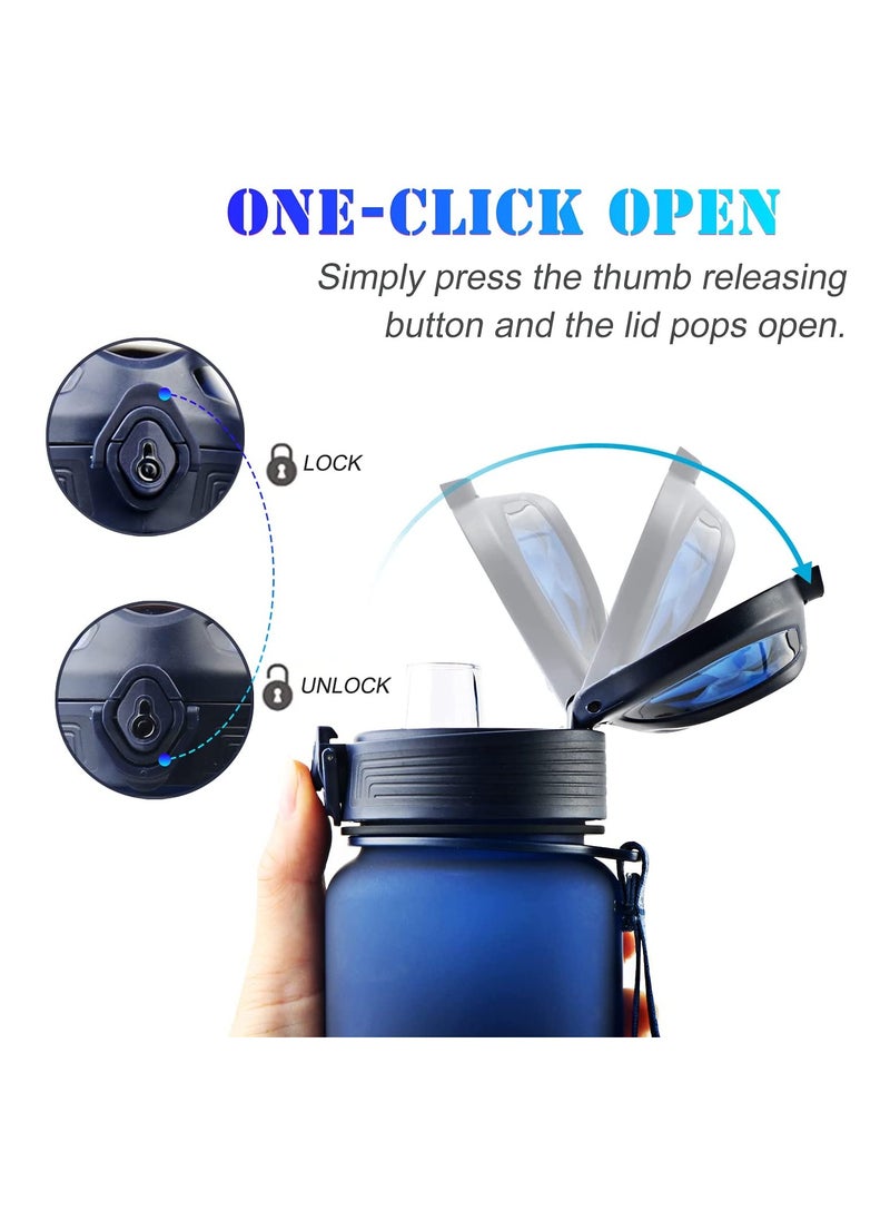 KANGZYUAN Sports Water Bottle BPA Free Protein Shaker Outdoor Travel Portable Leakproof Drink Bottle 1000ml Blue  - Image 4
