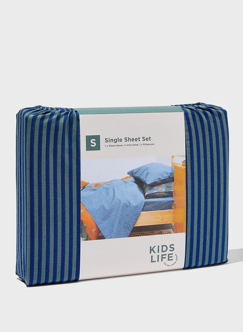 Cotton On Kids Striped Sheet Set - Single