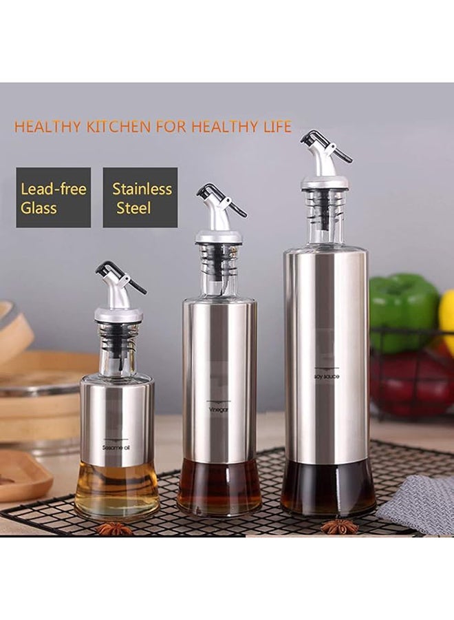 Master Gold Goolsky Oil Bottle Oil Dispenser Oil Glass 500ml Vinegar Container Seasoning Bottle for Kitchen BBQ Camping  - Image 3