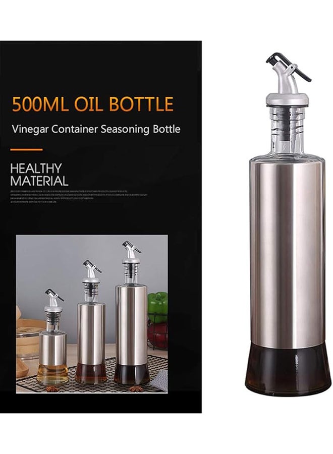 Master Gold Goolsky Oil Bottle Oil Dispenser Oil Glass 500ml Vinegar Container Seasoning Bottle for Kitchen BBQ Camping  - Image 2