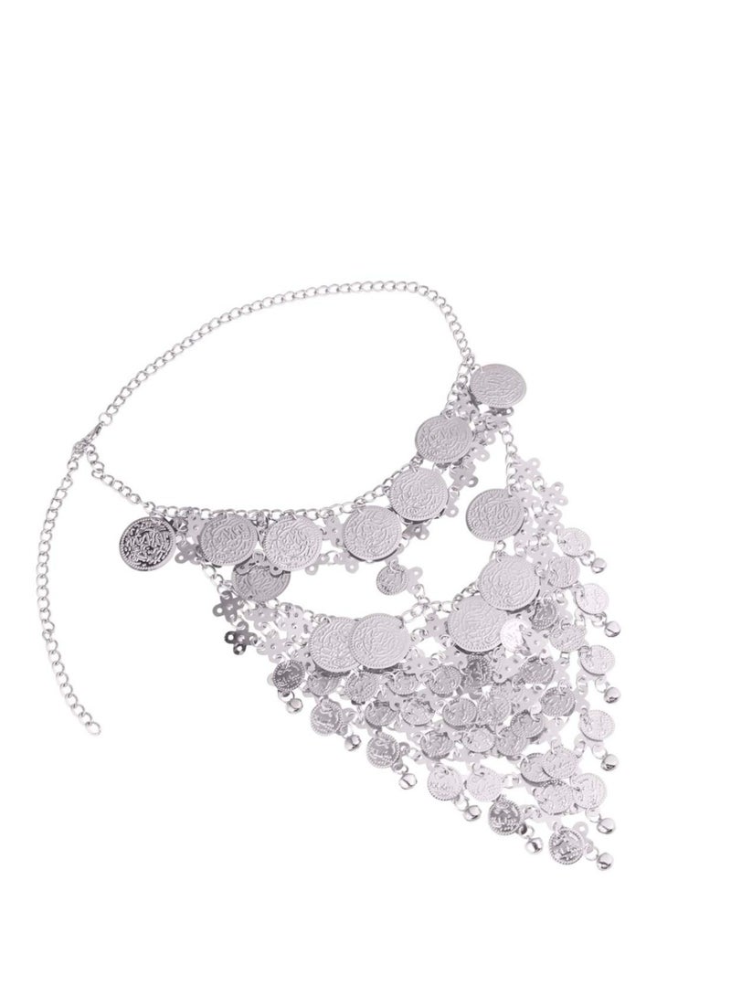 Excefore Lady Face Veil Belly Dance Jewelry Coin Face Veil Chain for Cosplay Dance Play Accessories - Image 4