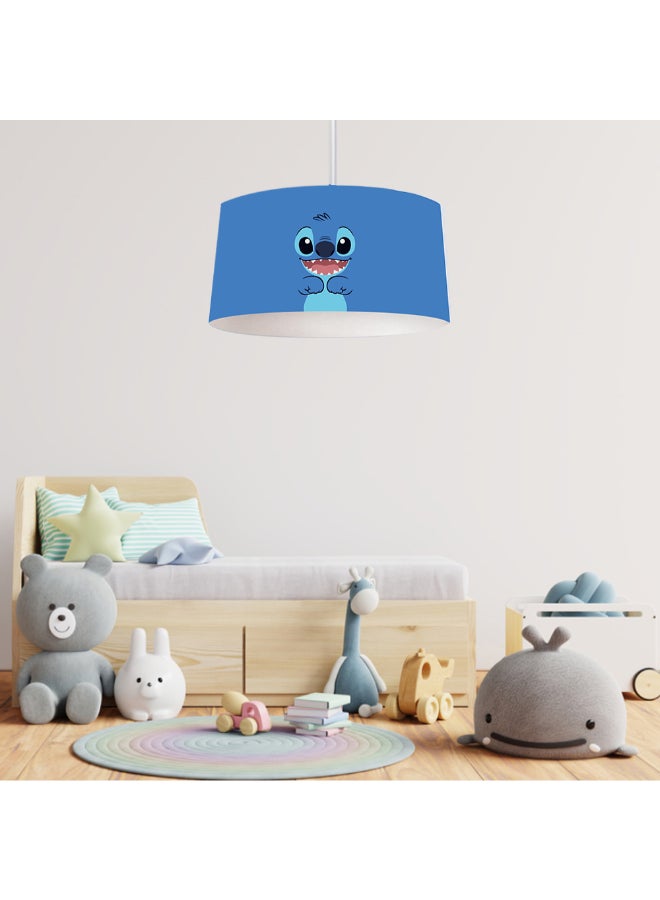 تبس هوم لمب نجفة اطفال مطبوع قطر 42 بسلك شفاف ورذاذ اوف وايت كهربه 3 لمبة