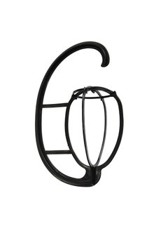 yantaisiyu YANTAISIYU 1 Pc 15 Inches Hanging Wig Stand Portable Wig Hanger Plastic Wig Holder Wig Display Tool for Women Wigs (Black) 