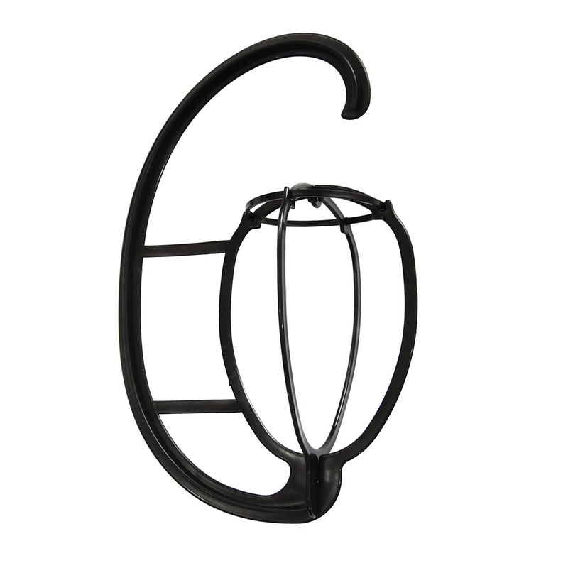 YANTAISIYU 1 Pc 15 Inches Hanging Wig Stand Portable Wig Hanger Plastic Wig Holder Wig Display Tool for Women Wigs (Black)