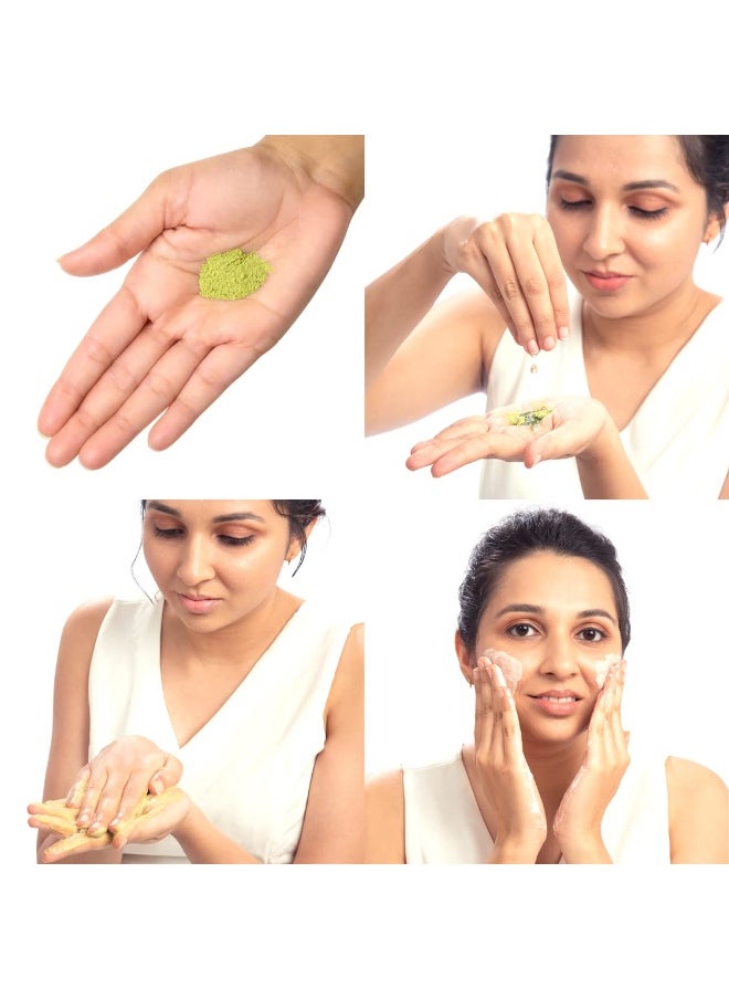 BRILLARE Neem Face Wash for Acne & Pimples, Rich with Bergamot for Clear Skin, 100% Natural Powder Facewash Fights with Acne-Causing Agents, Clear Skin from Dirt & Pollution, 30g  - Image 5