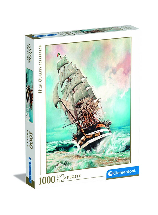 Clementoni 1000 Piece Puzzle – Amerigo Vespucci Ship Hqc | Historic Sailing Vessel Jigsaw Puzzle For Adults - Image 1