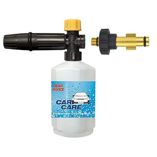 BEAR FORCE BEARFORCE Electric Pressure Washer DIY Foam Cannon with Connector, Power Washer Adjustable Snow Foam Lance 0.6L Bottle, Compatible with Sun Joe & Some of AR Blue Clean… - Image 1
