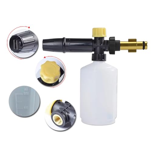 BEAR FORCE BEARFORCE Electric Pressure Washer DIY Foam Cannon with Connector, Power Washer Adjustable Snow Foam Lance 0.6L Bottle, Compatible with Sun Joe & Some of AR Blue Clean… - Image 3