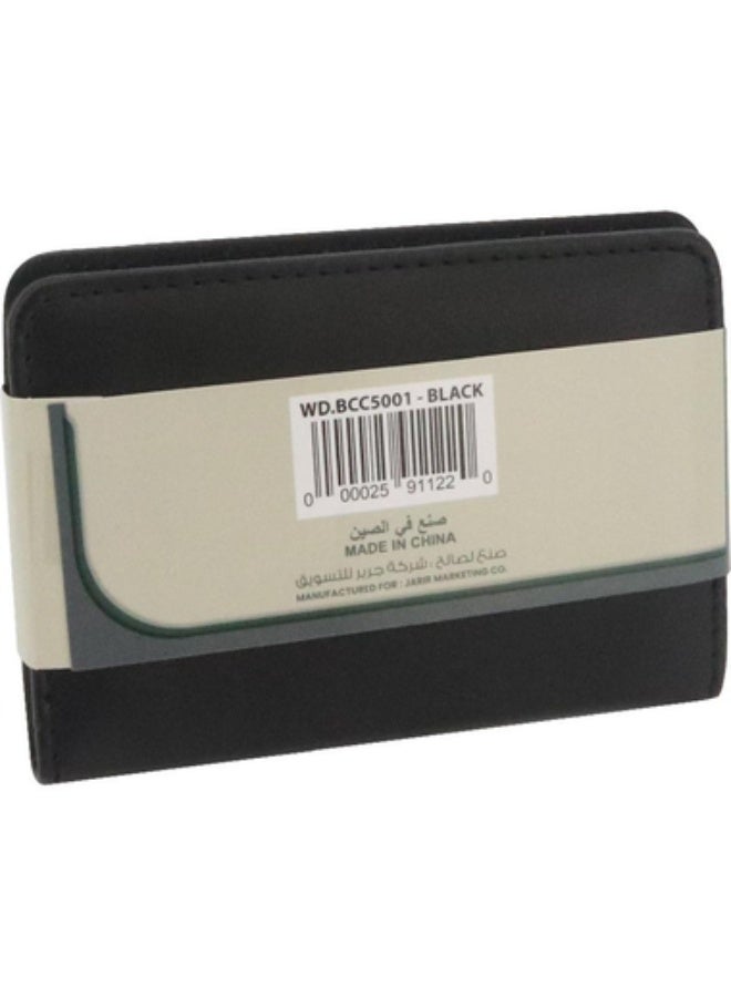 ROCO Business Card Holder 20 Cards8.5 X 5.4 cm Card Size PU Material Black - Image 2