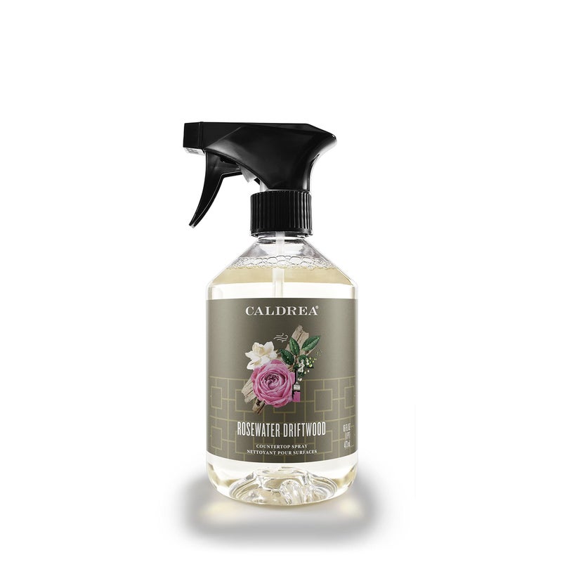 Caldrea Multi-surface CounterTop Spray Cleaner, Made With Vegetable Protein Extract, Rosewater Driftwood Scent, 16 Oz - Image 1