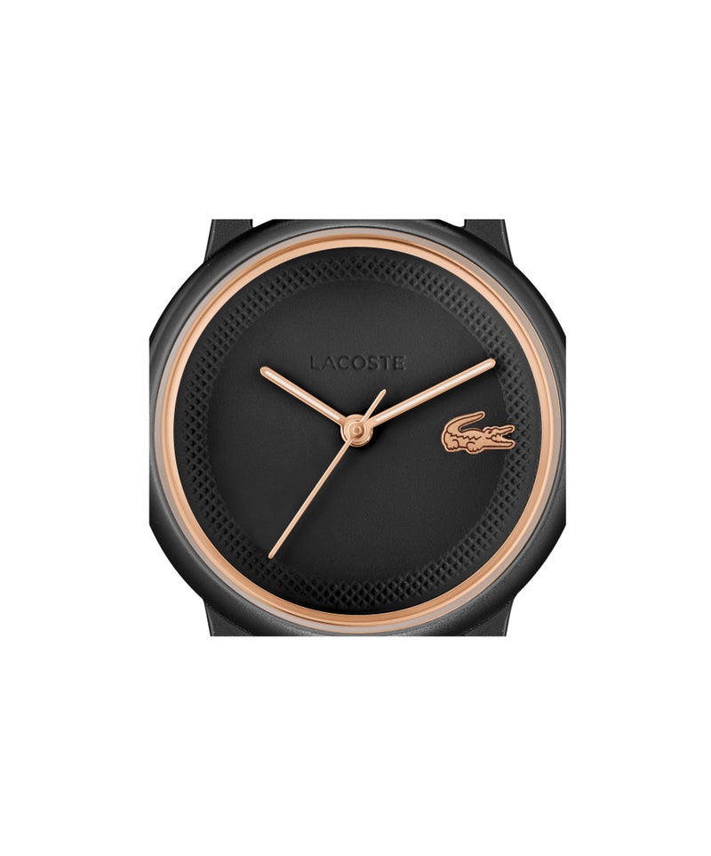 LACOSTE Round Analog Women'S Black Aluminum Case  Watch - Image 4