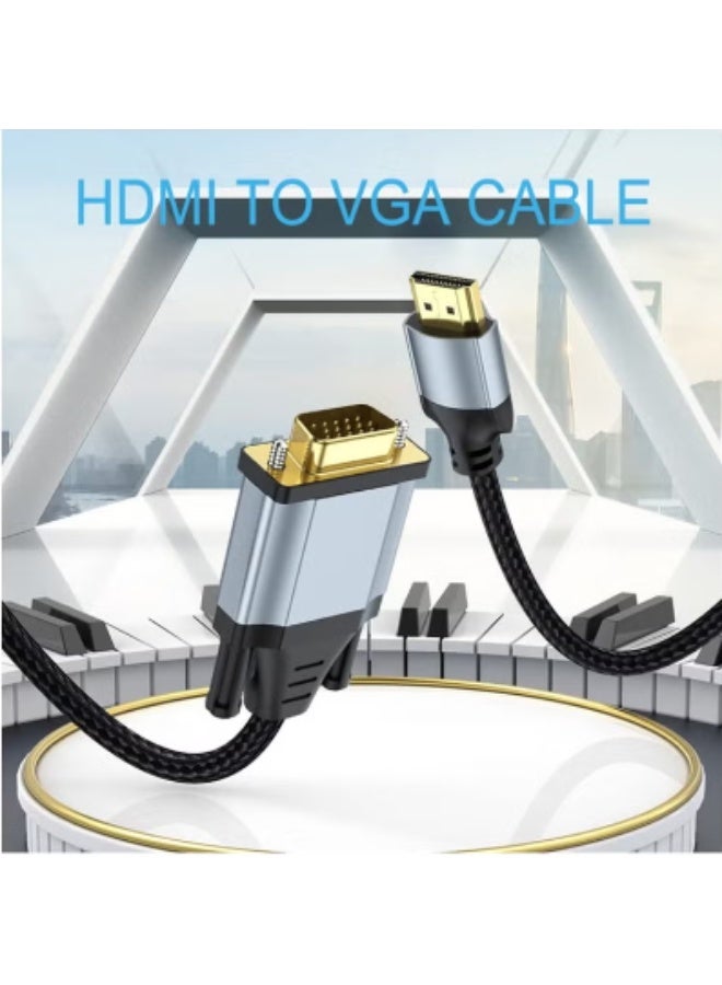 Generic (Unbranded) HDMI to VGA Cable 1M, Adapter (Male to Male) 1080P HD Video Cord Compatible for Computer, Desktop, Laptop, PC, Monitor, Projector, HDTV and More - Image 3