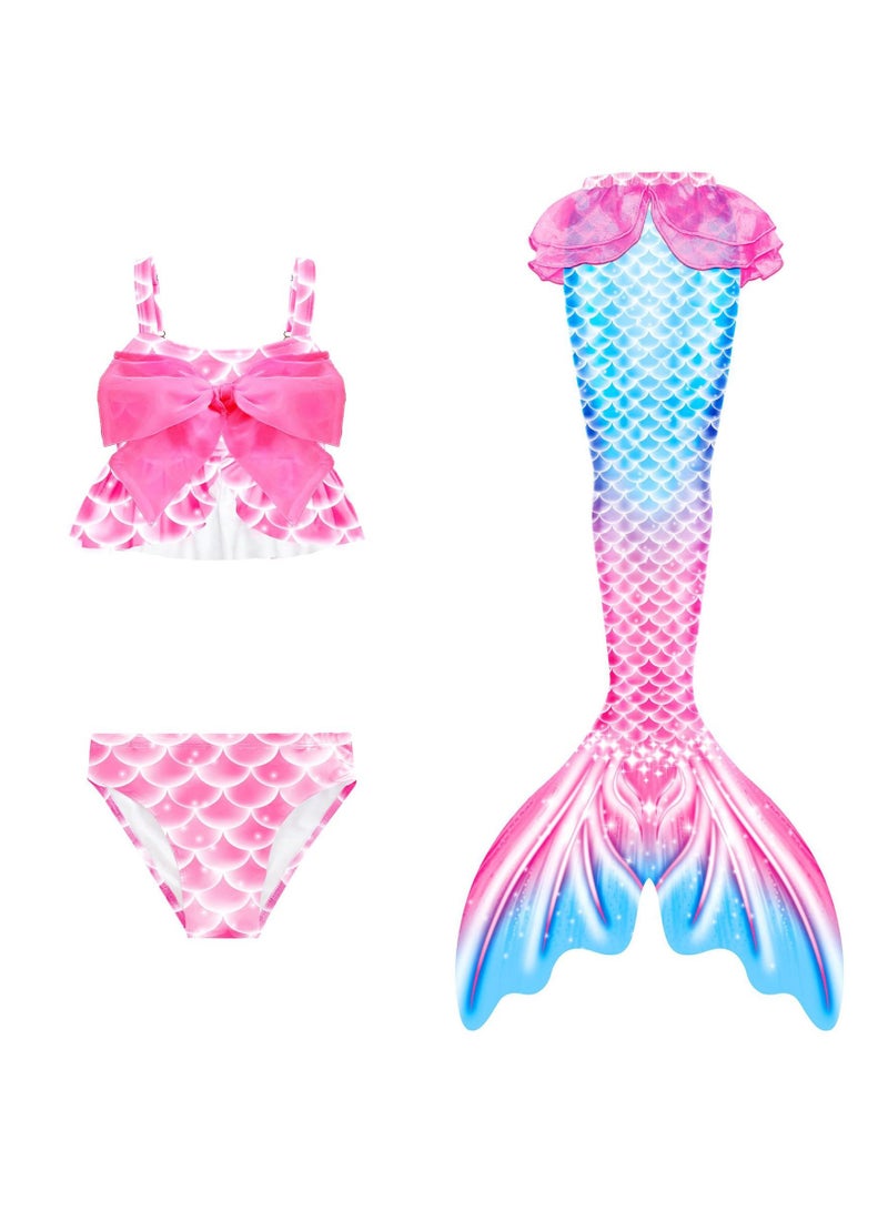 KUYING Children's Mermaid Swimsuit Bikini 