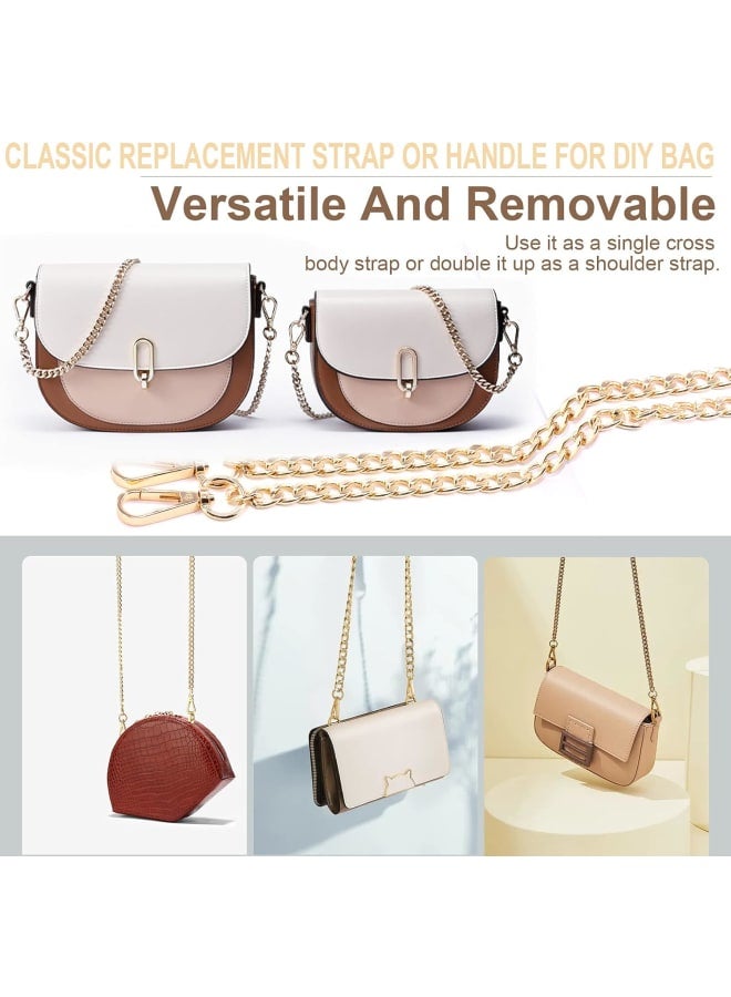 3Pcs Purse Replacement Chains Set with Clasp, Imitation Pearl Bead Short Purse Chain, Heavy Chunky Metal Chain, Long Handbag Shoulder Straps Chain for Crossbody Shoulder Bag Handbag  - Image 5