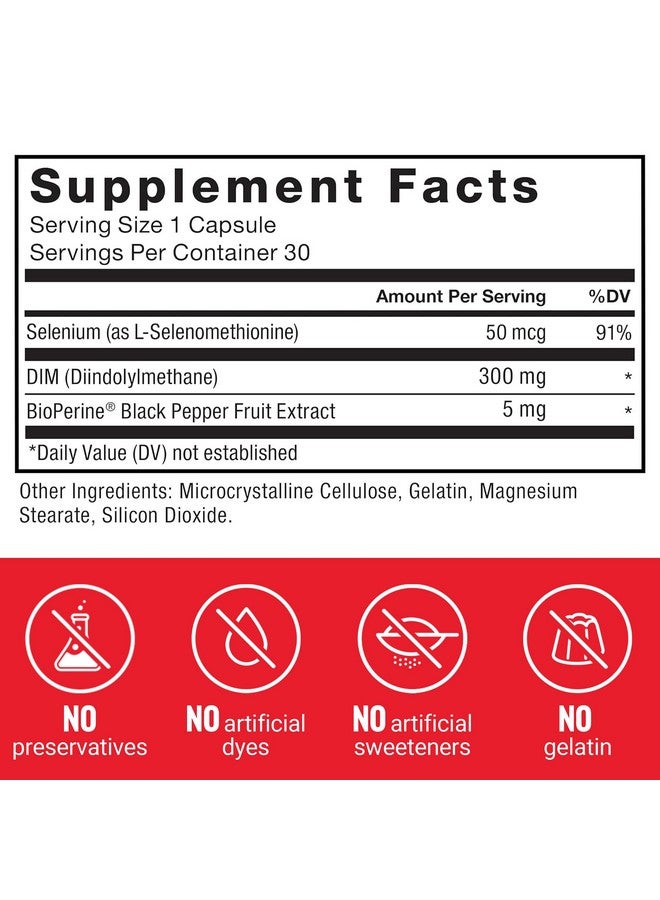 Force Factor DIM Pills to Decrease Estrogen in Men, Diindolylmethane Supplement with Key Natural Ingredients and Superior Absorption, Diindolylmethane 300mg, Works Fast, 30 Capsules - Image 3
