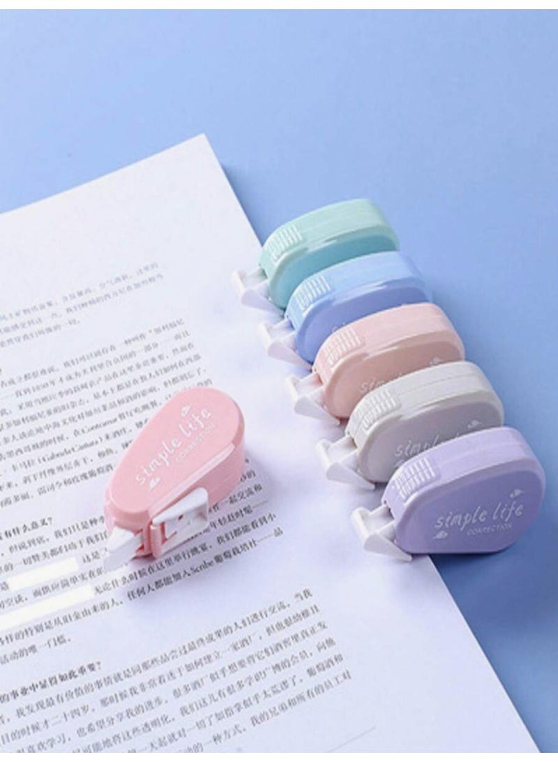 HPRT Mini Correction Tape, 6 Pcs Morandi Color Correction Tapes with Plastic Shell and Integrated Cap, Compact Writing Supplies for School, Office and Home (6.5 × 3 cm Each) - Image 5
