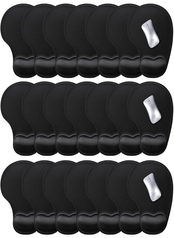 Yunsailing 20 Pieces Ergonomic Mouse Pad with Wrist Support Gel Mouse Pad with Wrist Rest Black Pain Relief Comfortable Gaming Memory Foam Non Slip PU Base for Computer Laptop Home Office Travel - Image 1