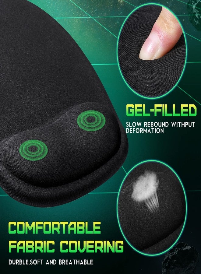 Yunsailing 20 Pieces Ergonomic Mouse Pad with Wrist Support Gel Mouse Pad with Wrist Rest Black Pain Relief Comfortable Gaming Memory Foam Non Slip PU Base for Computer Laptop Home Office Travel - Image 4