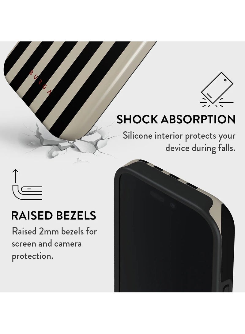 بورجا جراب آيفون  برو، غلاف صلب قطعتين + بطانة سيليكون ، امتصاص الصدمات، وصول كامل للمنافذ، حواف مرتفعة لحماية الشاشة والكاميرا، طباعة عالية الجودة لا تتلاشى، نبوءة - Image 4
