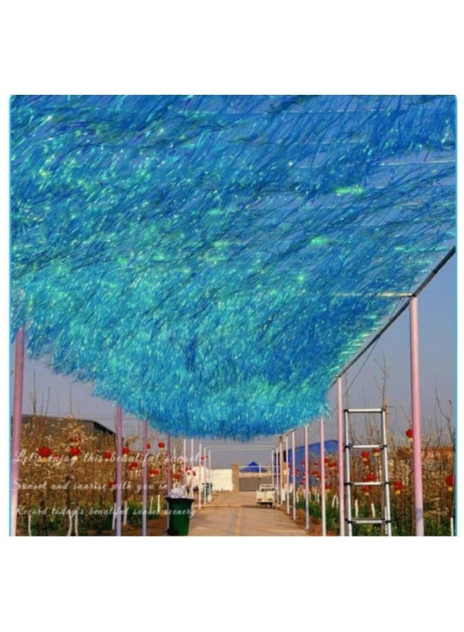 Colorful Blue Rain Silk Curtain, 1.2 Meter Metallic Tinsel Streamers Party Backdrop For Outdoor Corridors, Birthday Party Decoration Backgrounds, Holiday Party Venue Layouts, Etc. - Image 5