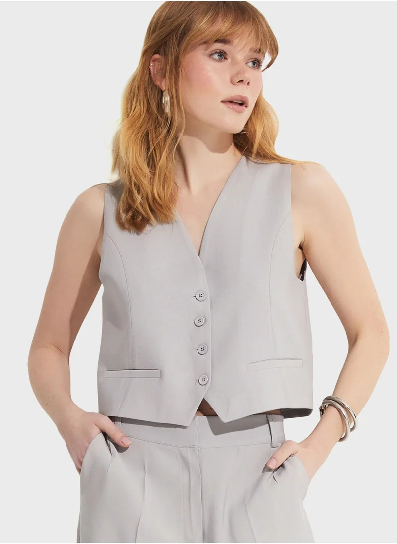 JUNE Waistcoat & High Waist Pants Set