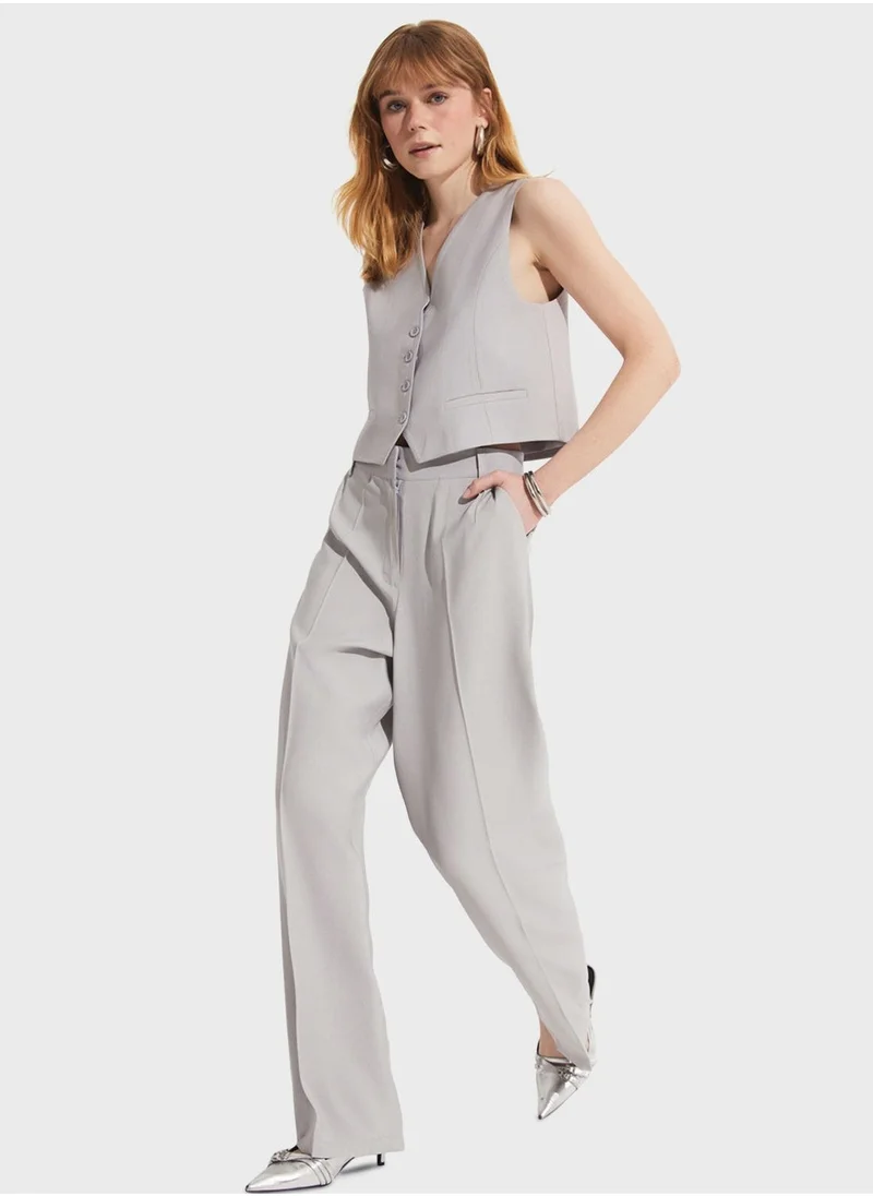 JUNE Waistcoat & High Waist Pants Set