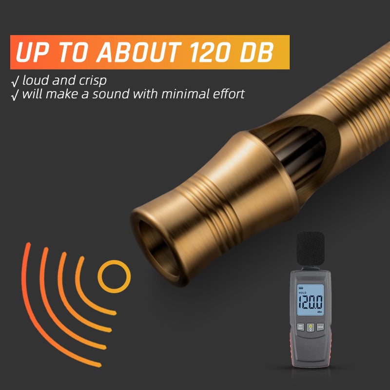 TISUR Titanium Emergency Whistle,EDC Safety Whistles Necklace Loud up to 120db,Survival Whistles for Survival,Hiking,Camping,Pets Training (Gold(1-Pack)) - Image 4