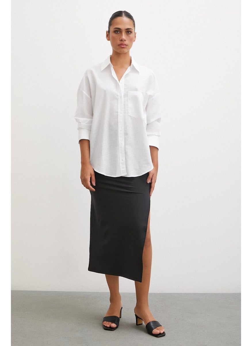 Never More Slit Long Skirt Black  - Image 2