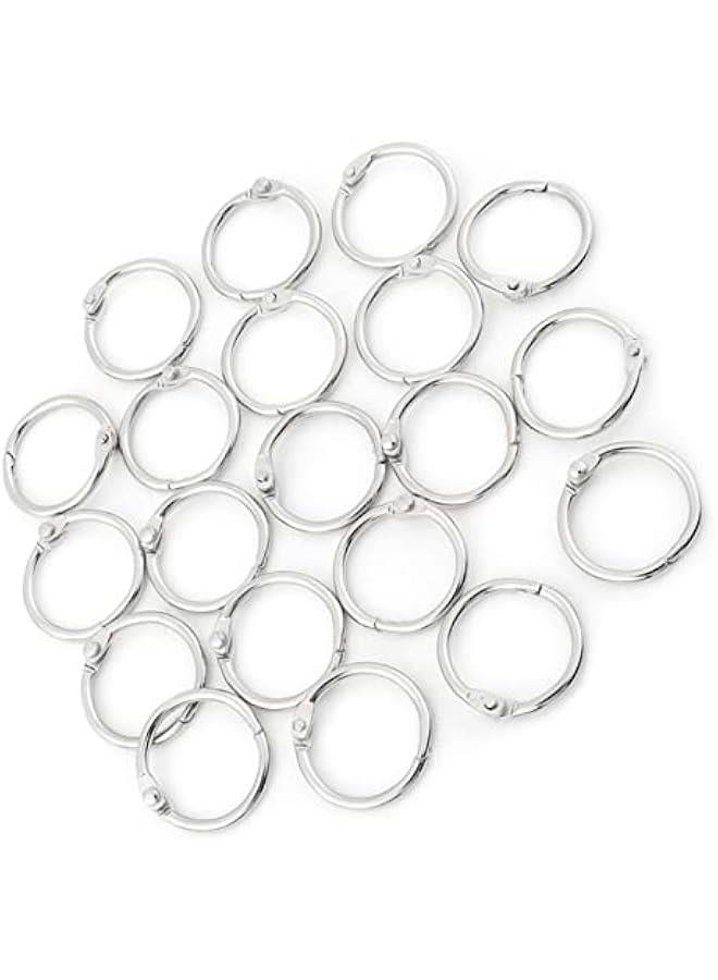 20PCS Loose Leaf Book Rings, 25mm/30mm/38mm Metal Rings Key Rings Plated Hinged O Ring for School, Home, Office and Key Rings Or Key Chain for Documents and Flash Card - Image 1