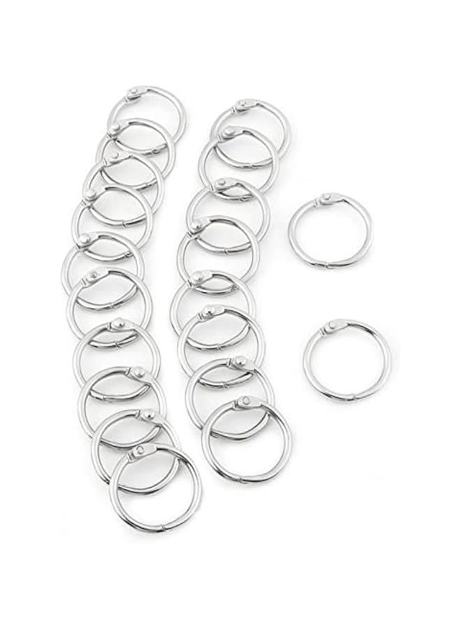 20PCS Loose Leaf Book Rings, 25mm/30mm/38mm Metal Rings Key Rings Plated Hinged O Ring for School, Home, Office and Key Rings Or Key Chain for Documents and Flash Card - Image 4