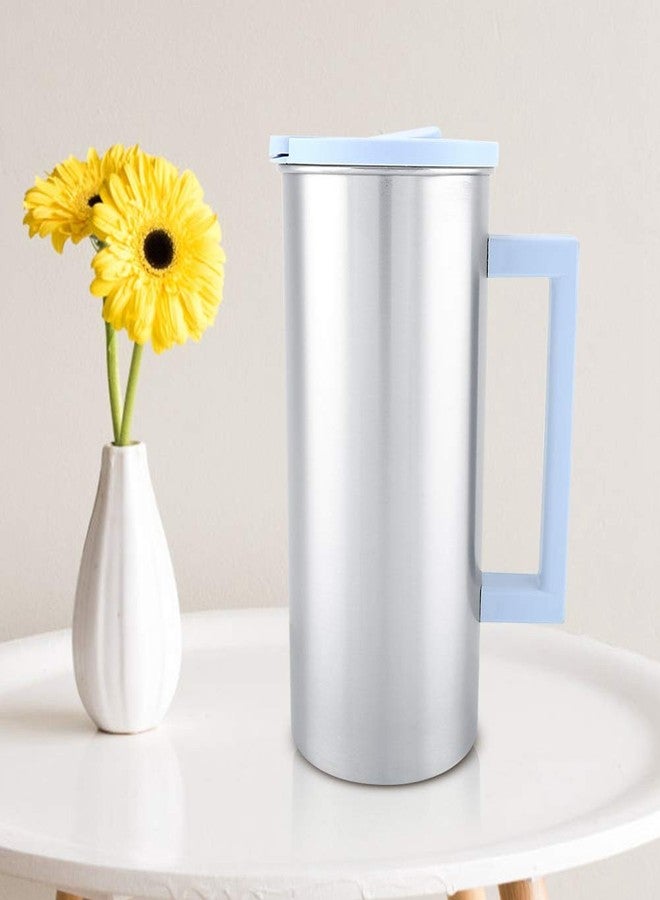 Raguso 1800ml Multi-purpose Water Pitcher Stainless Steel Tea Pitcher Coffee Pitcher Surface Coffee Mugs With Lid For Home Kitchen(blue) - Image 4
