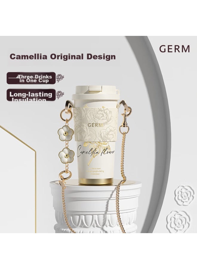 Germ Insulated Cup Women's Coffee Cup 316 Stainless Steel Water Cup Large Capacity Student Portable Cup Gift 500ml Night Lily - Image 3